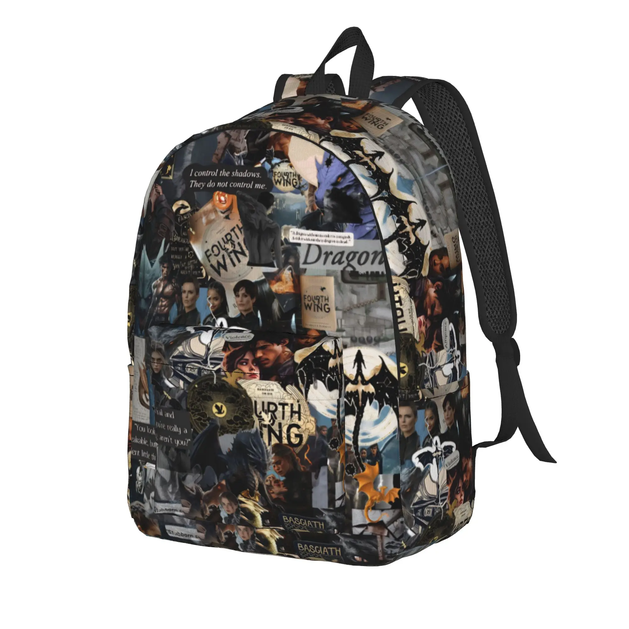 F-Fourth W-Wing Dragon Casual Backpack Gift High School Hiking Travel  Daypack for Men Women College Shoulder Bag
