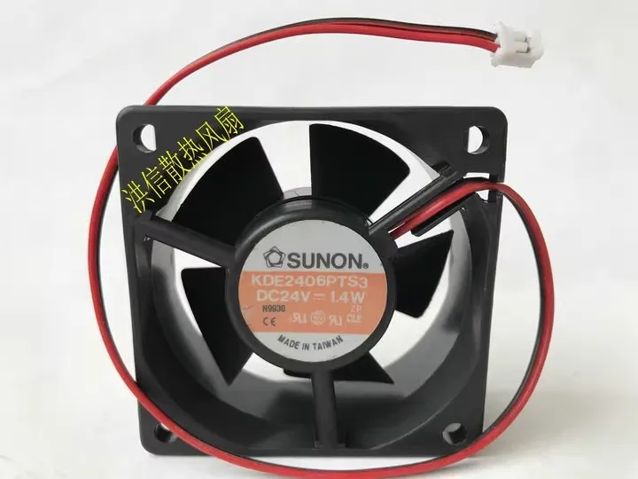 

Free shipping original 6025 KDE2406PTS3 DC24V 1.4W 6CM inverter cooling fan