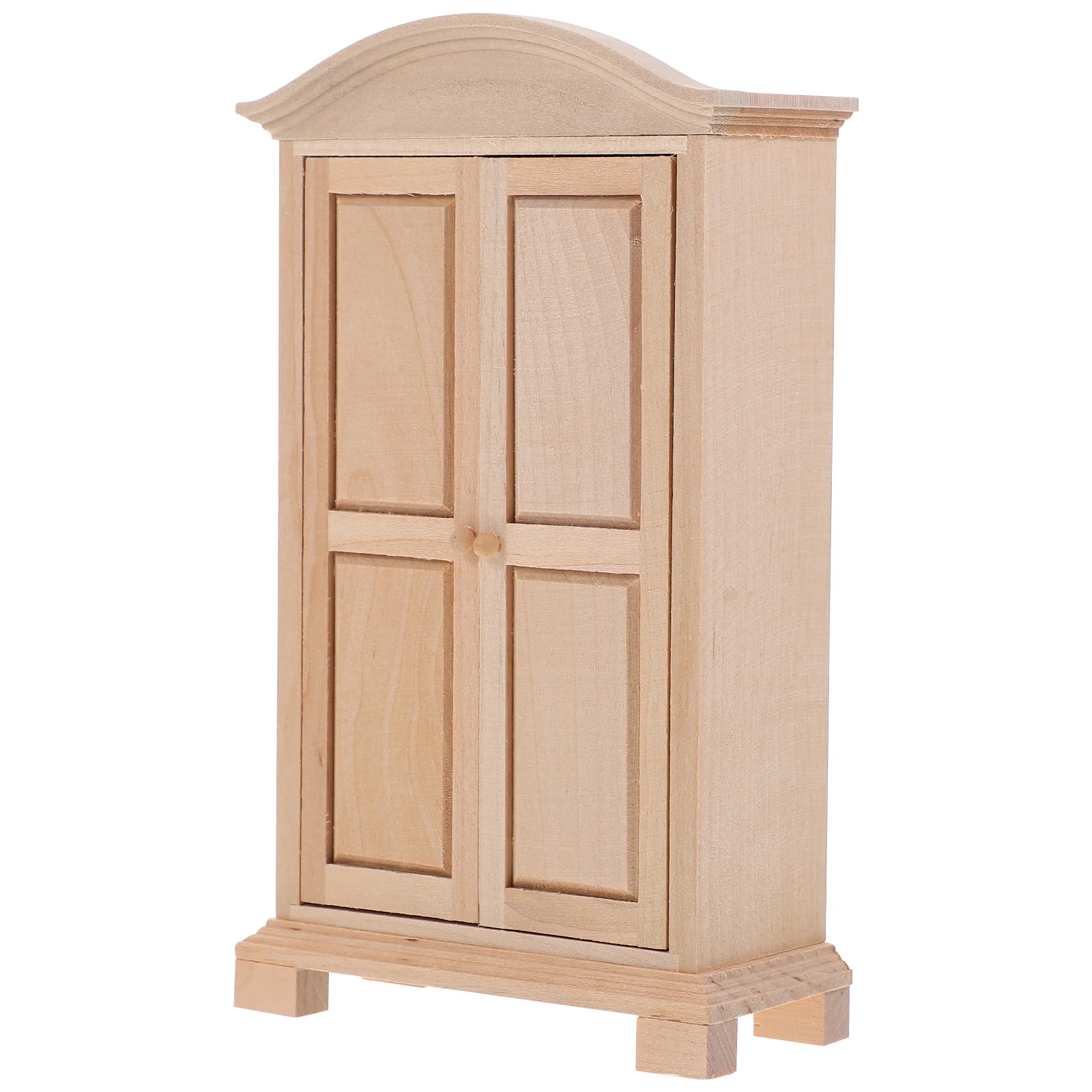 

Clothes Rack Mini Wardrobe House Hand Made Wood Closet Miniature Furniture Wooden Model Tiny for