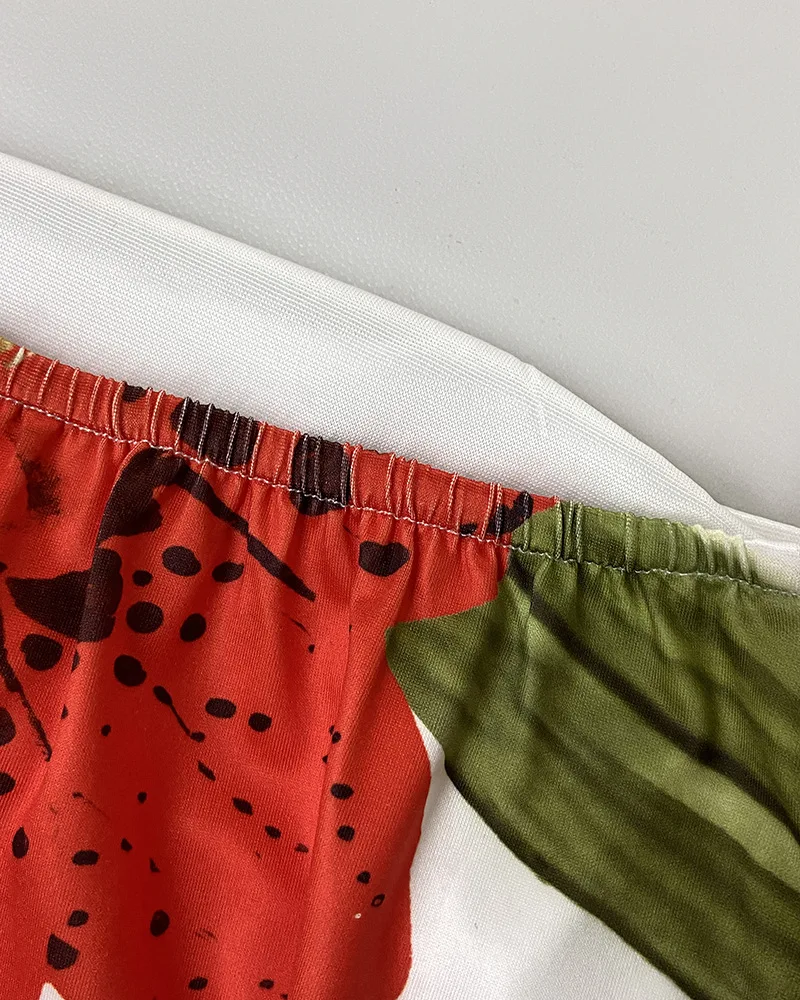 Women Floral Print Halter Sleeveless Hollow-out Front Cami Dress Casual Cutout Waist Maxi Dress