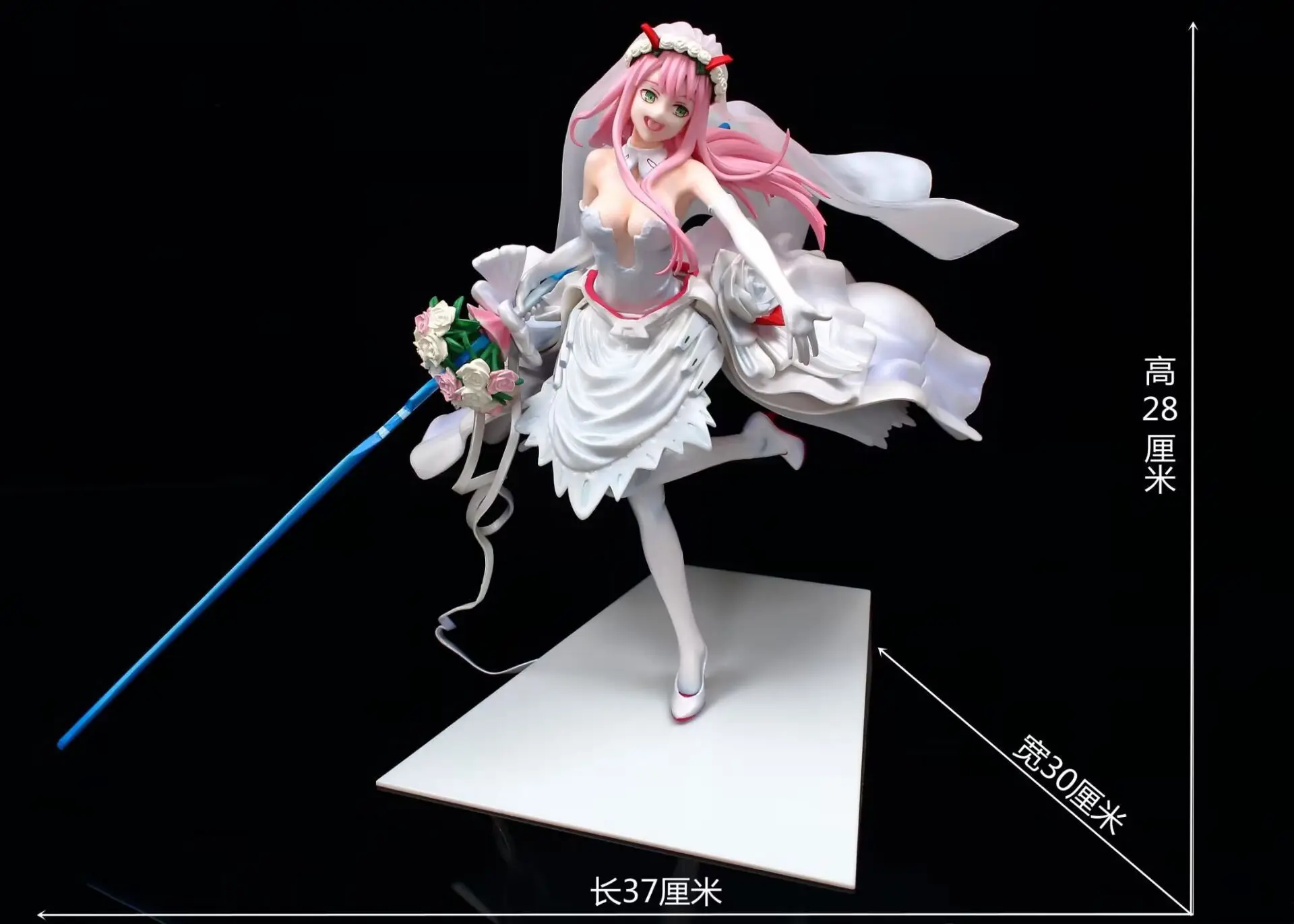 DARLING in the FRANXX Wedding Dress Zero Two 02 Bunny girl Figure PVC Action Anime Model Collection Figurine dolls Toys