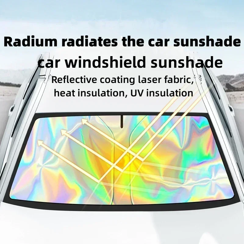 Foldable Windshield Sun Shade Car Interior Sun Visor Summer UV-Reflective Cooling Sun Protection Cover
