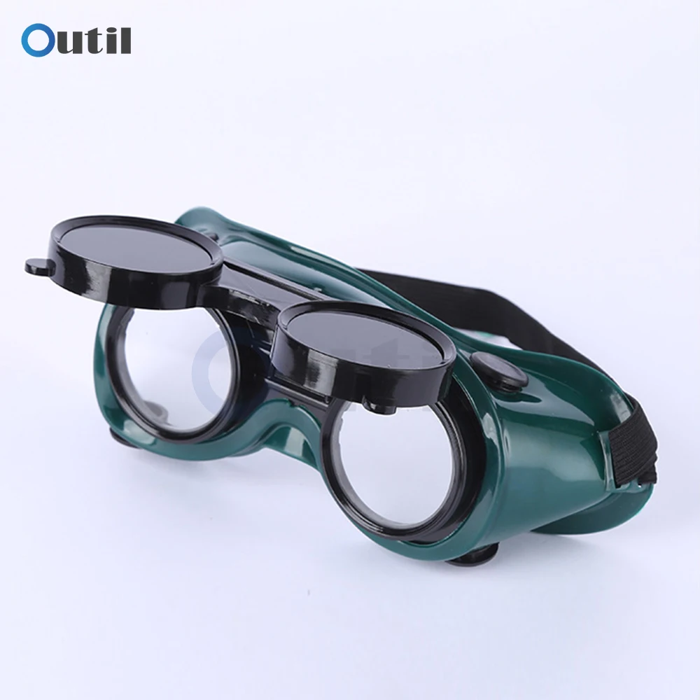 Lunettes de protection pour soudeur à l\'argon au gaz, périphériques doubles réversibles, équipement de sécurité, lunettes de travail pour les yeux