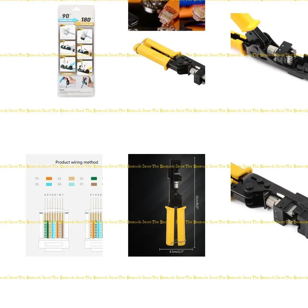 

12PF Cable Crimp Crimper Pliers Wire Cutter Tester for UTP Jacks RJ45 Cat5