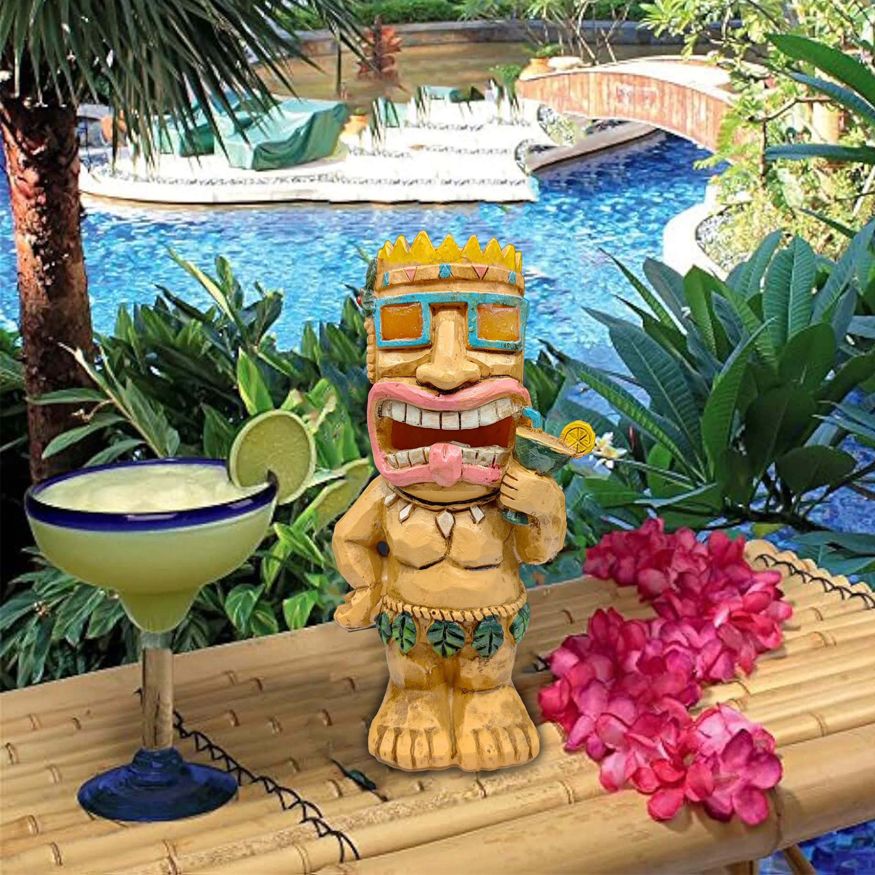 Maya Series Decorations, Tiki Hawaii Maya Tribe Totem Garden Lawn Lights, Solar Lighting, Garden Solar Decorations,