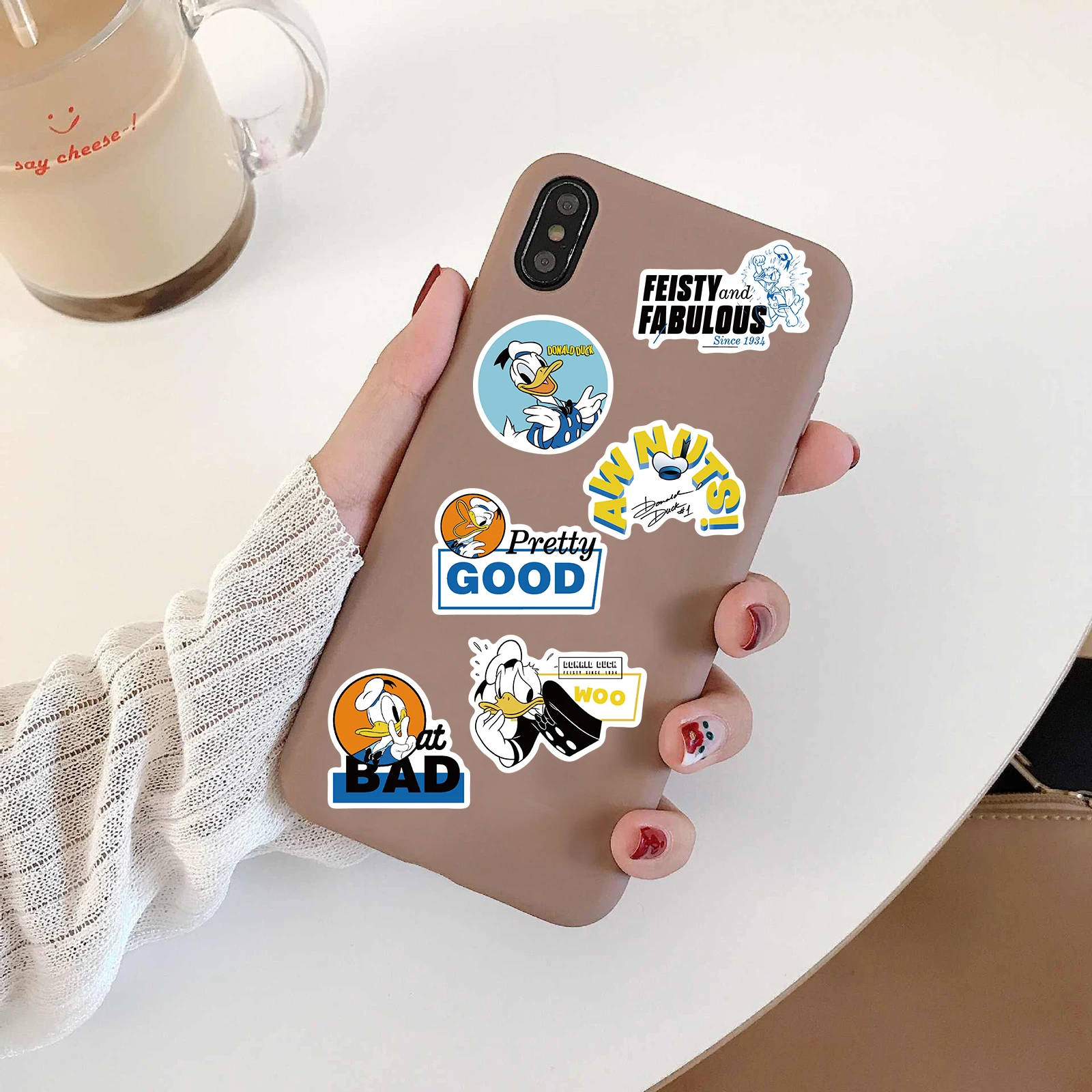 50 قطعة دونالد داك 2 ملصقات مضحك موضة الكمبيوتر المحمول الأمتعة DIY بها بنفسك دفتر مقاوم للماء القهوة الهاتف حقيبة ملصق الكتابة على الجدران هدية #3
