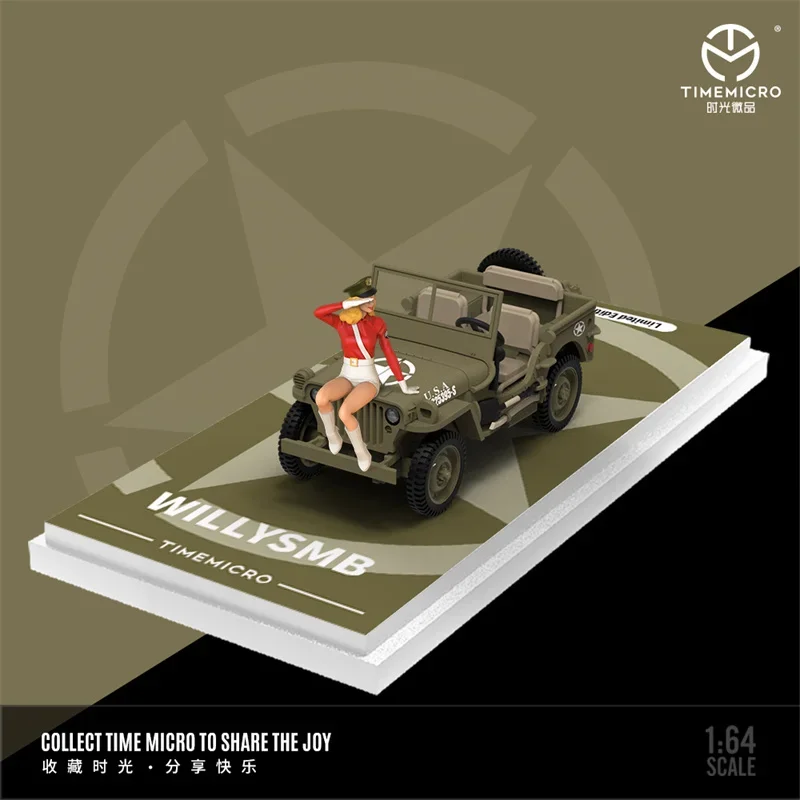 

Time Micro 1:64 Willys MB, ограниченная серия 80-летия, 999 Литая под давлением модель автомобиля