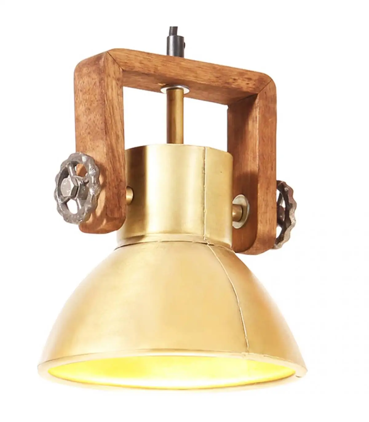 Round industrial pendant lamp lamps 25 W brass 19 cm E27