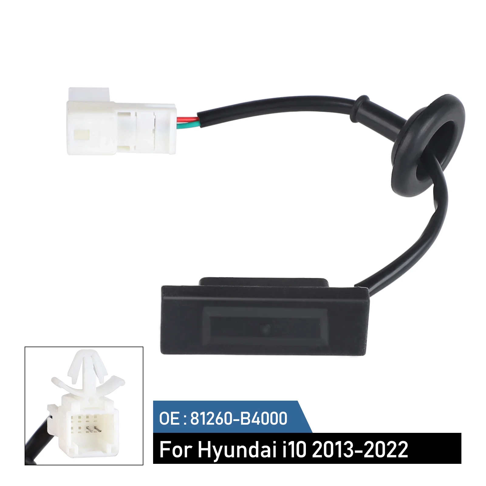 

Black Tailgate Lid Rear Door Switch Opener Rear Tailgate Trunk Rear Door Button Switch For Hyundai I10 2013-2021 81260-B4000