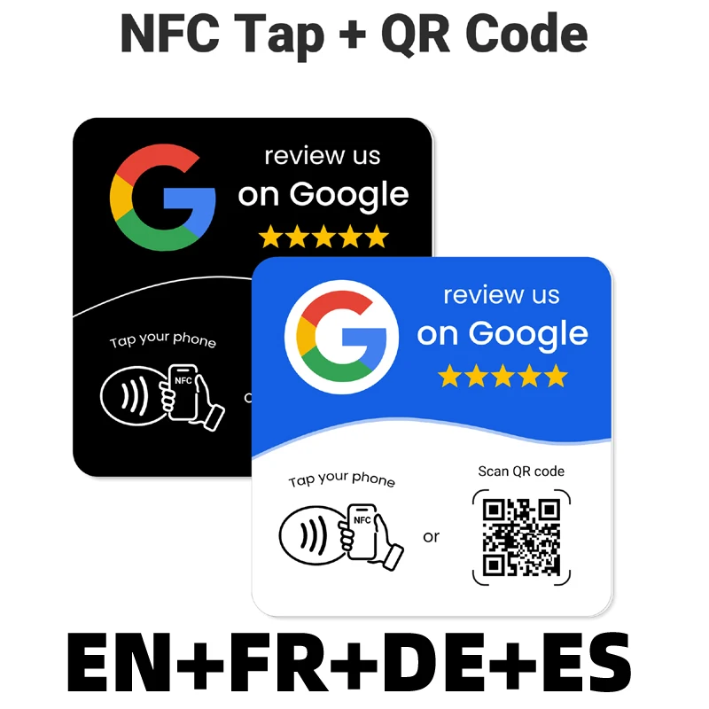 Targhetta NFC Multilingua — QR Dinamico Recensioni