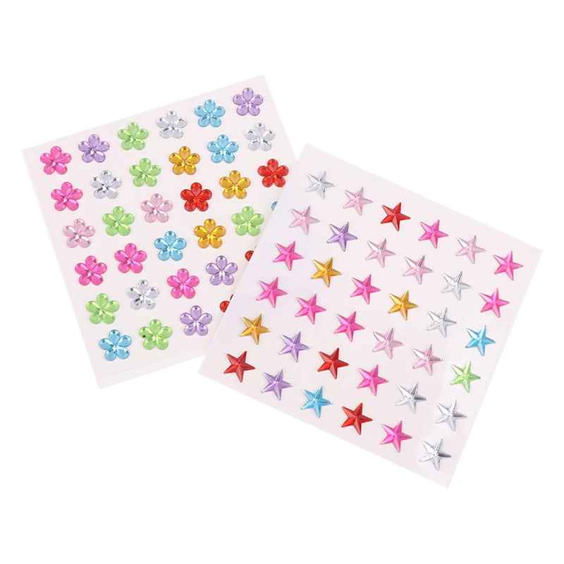 Ins Style 3D Gem Acrylic Crystal Stickers Self Adhesive DIY Phone Album Decoration Sparkly Rhinestone Stickers Kids Gift