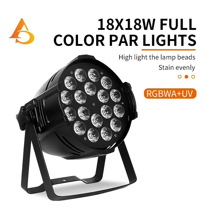 

18x18W RGBWA UV Led Par Lighting 6in1 DMX Aluminum 18x12W 4in1 DJ Disco Wash Effect 18x18W Professional Stage Light 18x12W