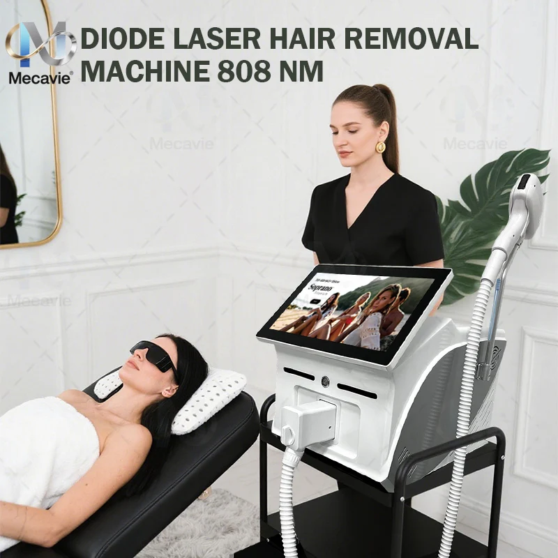 

Portable 4 Wavelength Diode Laser Hair Removal Machine 808nm 755nm 940nm 1064nm Painless Skin Care Freezing Point Technology FAC