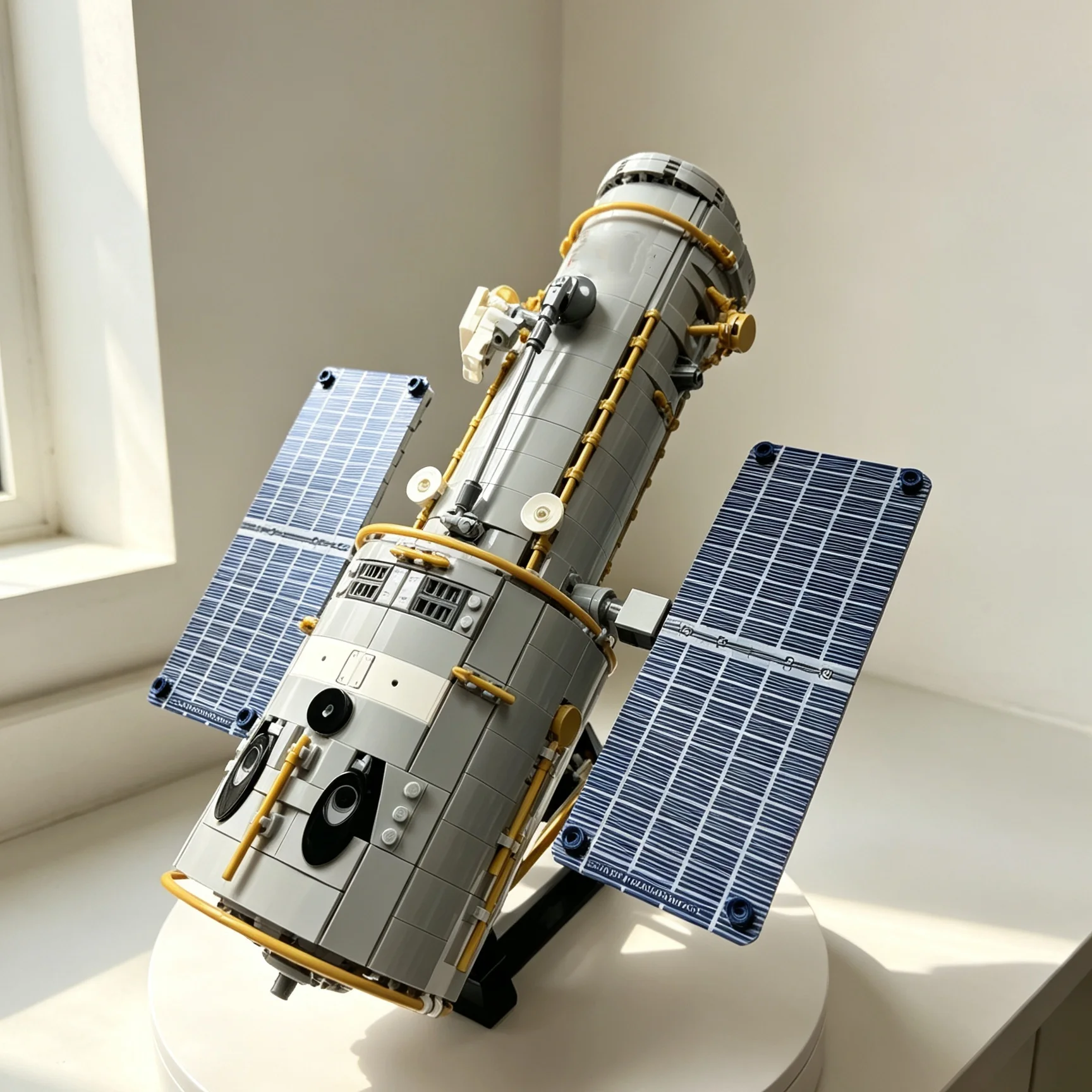 1252pcs Bricks NEW Space Observation Satellite Building Blocks,Assembly Model, Desktop Science Display Presents for Collectors