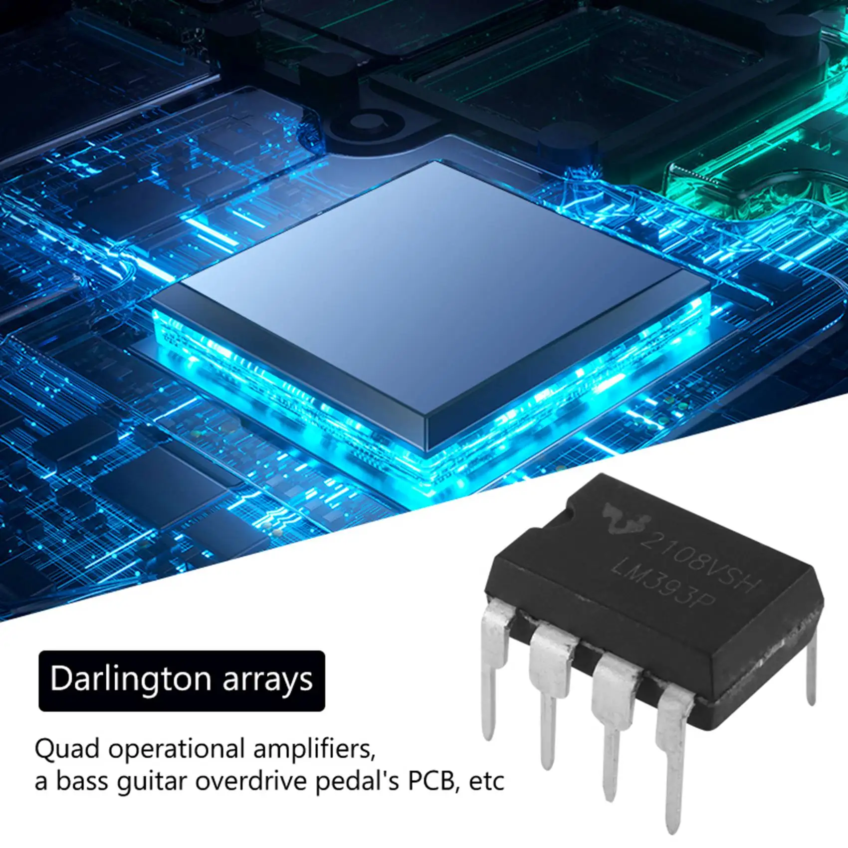 Kit d'assortiment de puces de Circuit intégré, 10 Types, jeu de prises DIP IC pour minuterie de précision unique Opamp, AD41-85 pièces