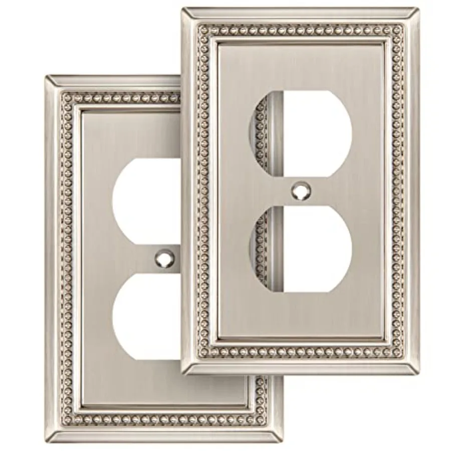 

Sunken Pearls Heavy Duty Decorative Wall Plate Switch Plate Outlet Cover Single Duplex, 2 Pack