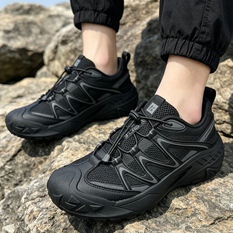 Men's casual hiking sneakers four seasons breathable lightweight non-slip comfort outdoor running sports shoes New walking shoes view 4