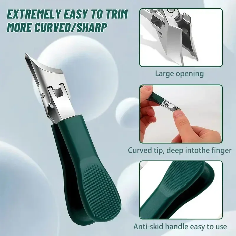 Kit de tondeuse à bec d'aigle vert 3 pièces |   Must-Have pour les ongles épais : une coupe facile + un levage douceur incarné + un classement