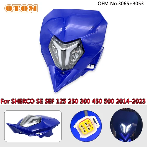 Imagen 1 del producto OTOM Para SHERCO, Conjunto de Faro LED SE SEF 125 250 300 450 500 2014-2023, Faro Delantero 3065+3053, Accesorios para Motocicleta