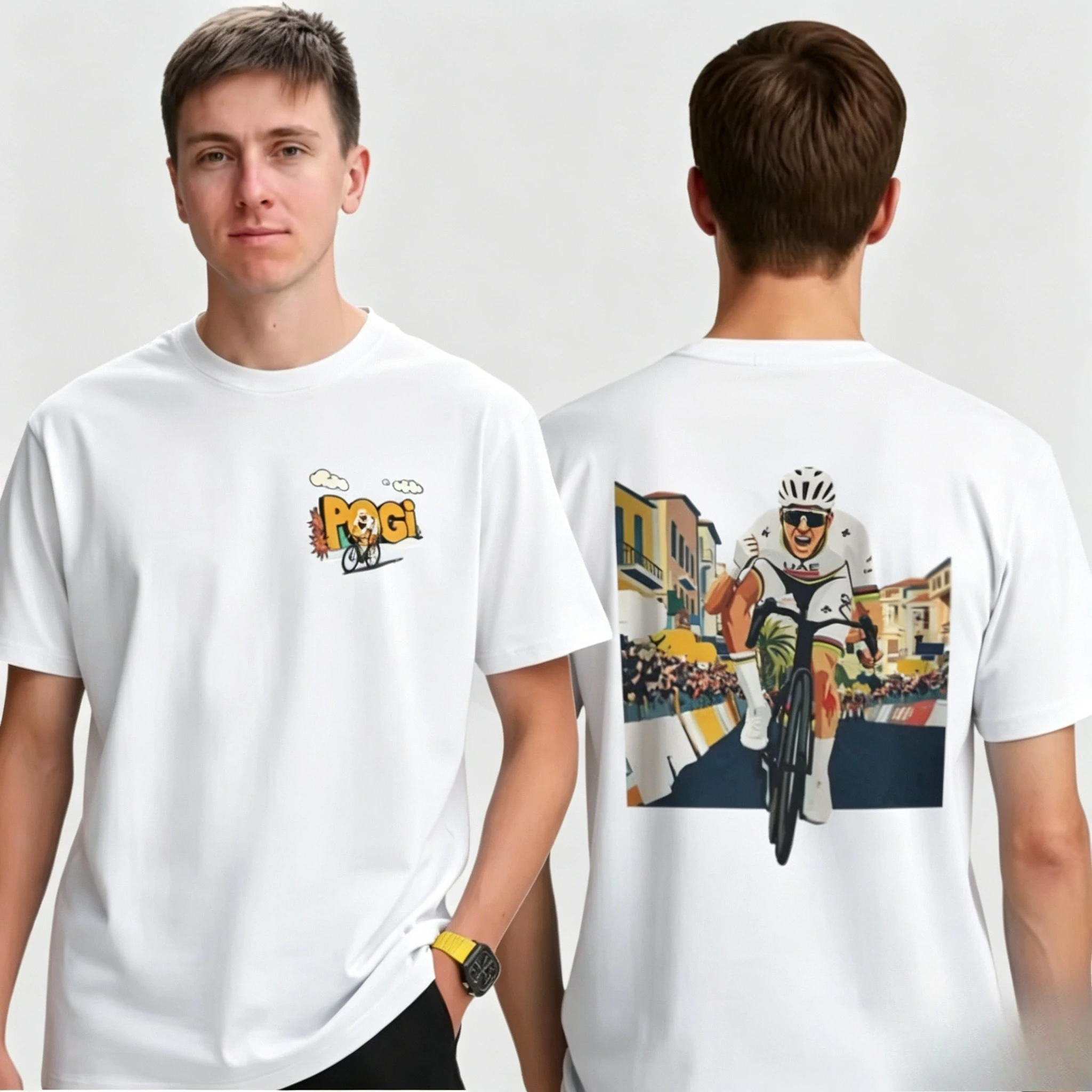 2026 Vintage Road Cycling Rider Graphic T-Shirt Kids Adults Bicycle Race Town Scene Crew Neck Short Sleeve Casual Sports Tee