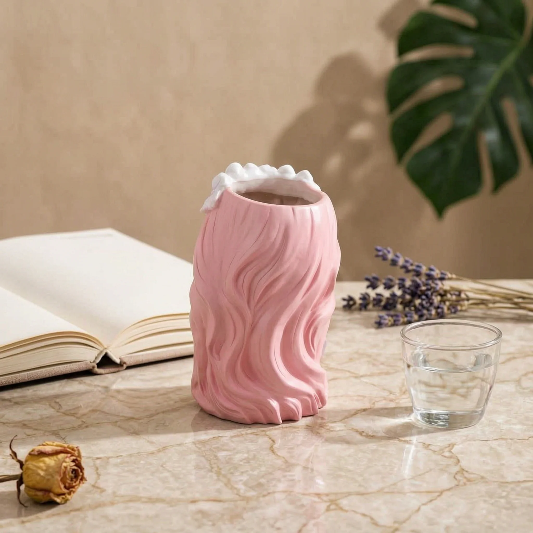 Girl Flowerpot Decorative Girl Face Planter Plant Container Cute Home Decor Artistic for Balcony