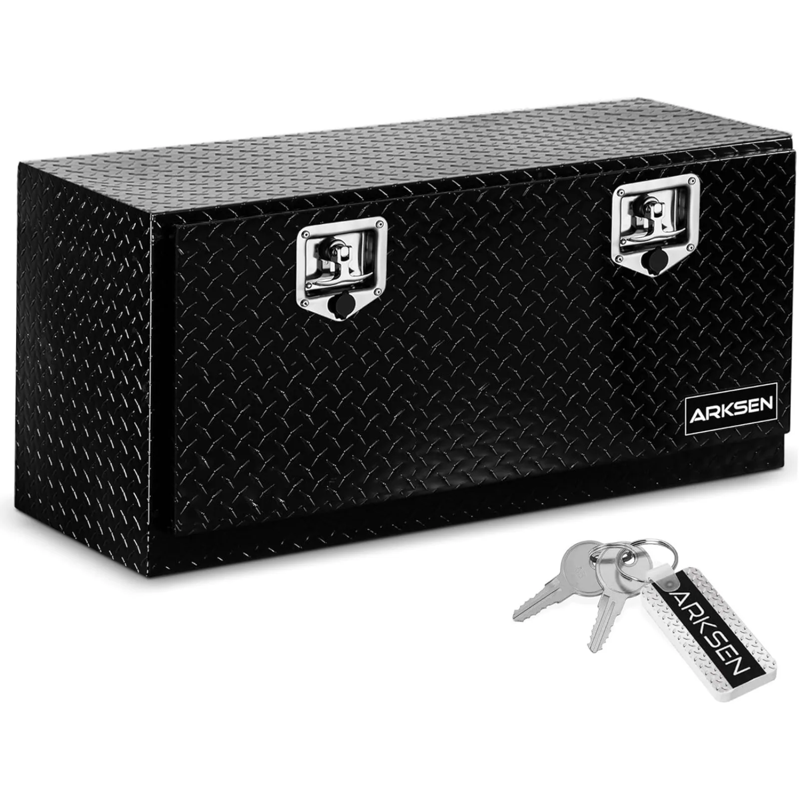 

US 36 Inch Heavy Duty Aluminum Diamond Plate Tool Underbody Box, Waterproof Square Truck Storage