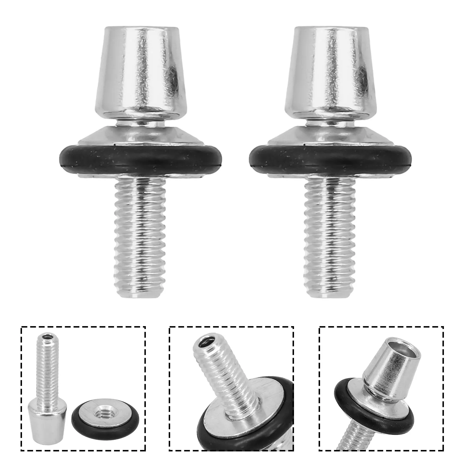 

2Pcs Fixing Screw Bolts C/V Cable Caliper M6 Parts Silver 3.7g Accessories Adjusters Bicycle Bike Brake Parts