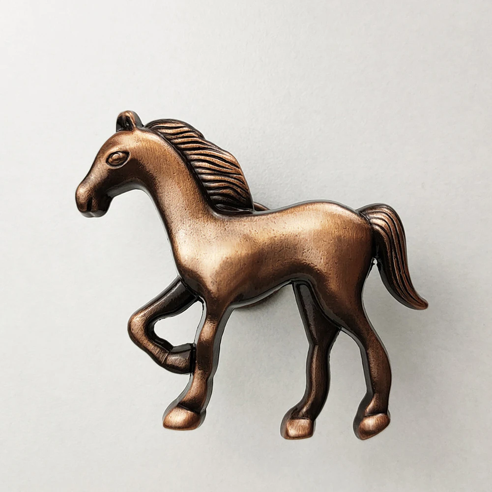 Long Lasting Zinc Alloy Furniture Knobs in Horse Shape for Children's Cabinets Enhance your Furniture's Appearance