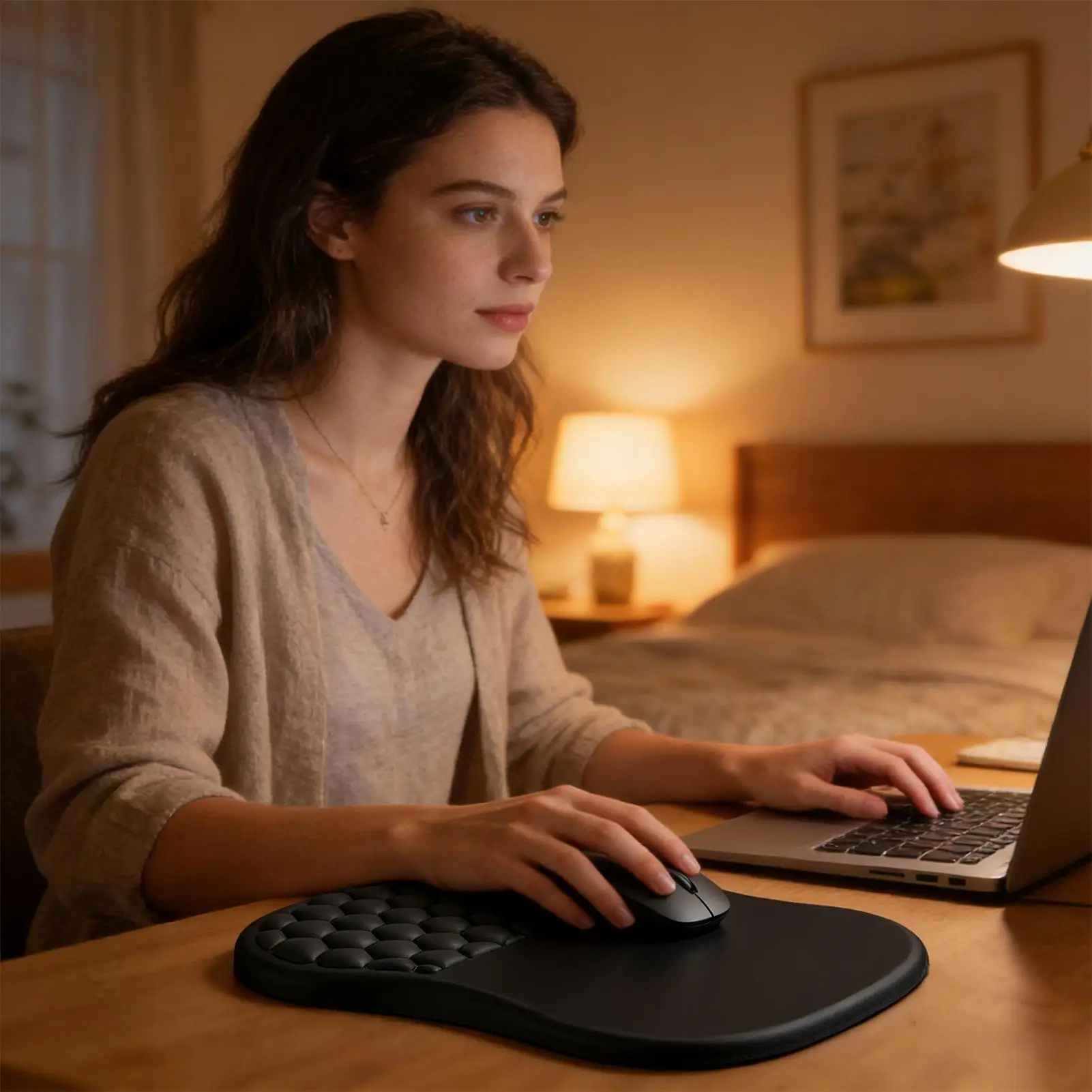 

Mouse Pads With Wrist Support Memory Foam Ergonomic Anti-Slip Mouse Mat Desk Pad With Massage Design For Computer Laptop Home