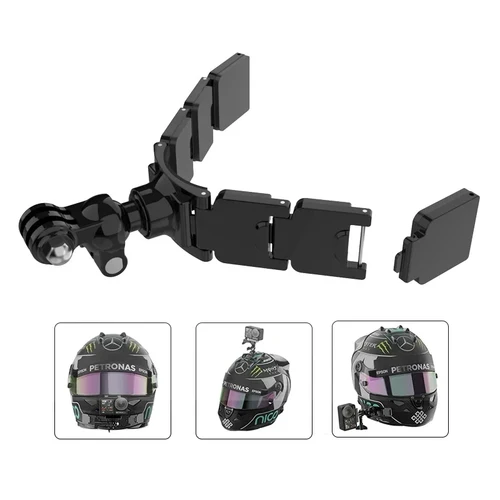 Soporte de montaje en barbilla para casco de motocicleta, accesorios para Cámara de Acción Gopro Hero 13 12 11 10 9 Insta360 SJCAM SJ4000 AKASO DJI Osmo