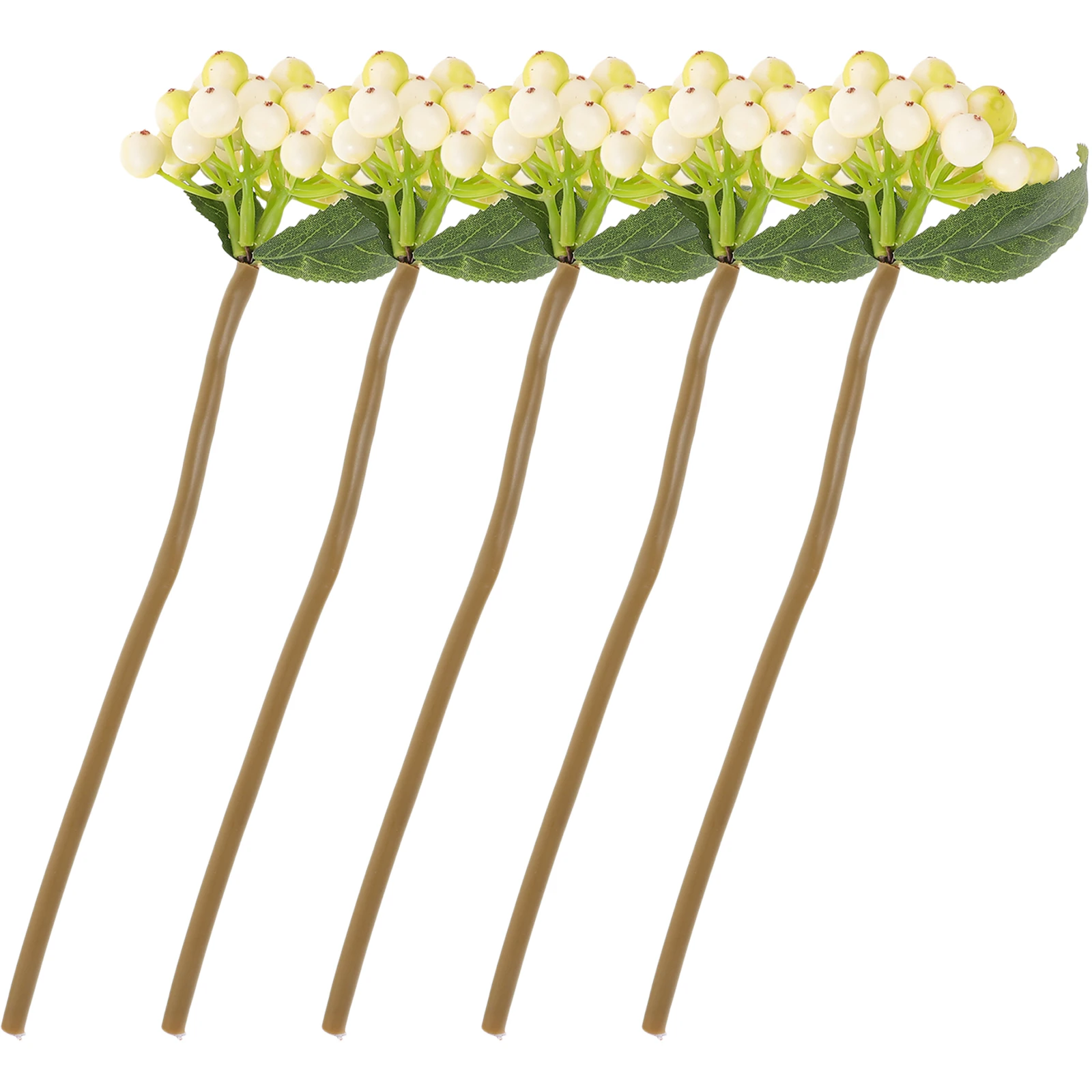 

5 Pcs Artificial Flowers Simulation Berries Decoration Home Small Soft Pvc Indoor for Wreaths