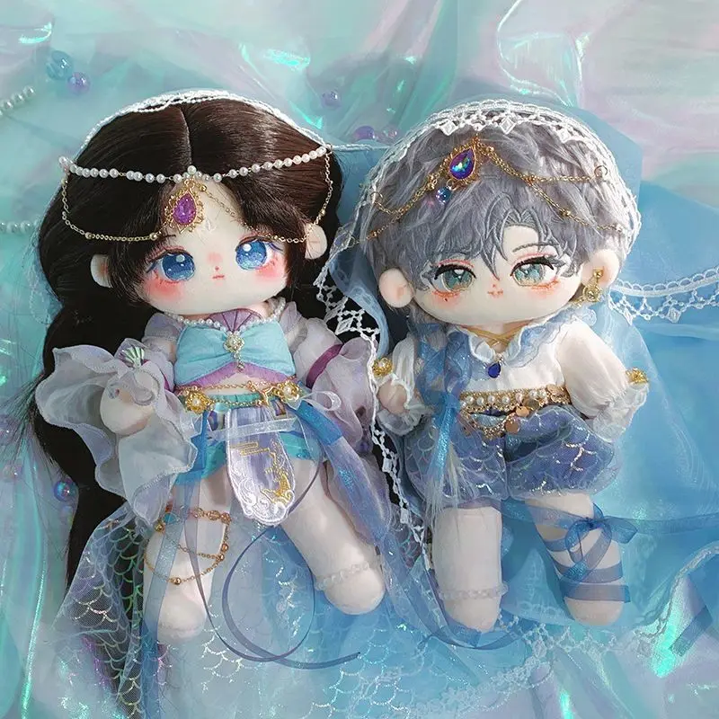 

20cm Idol Rafayel Exotic Princess Dancer Maihime Mermaid Hime Blue Costume Stuffed Plush Doll Beautiful Cute Clothes BirthdaySet