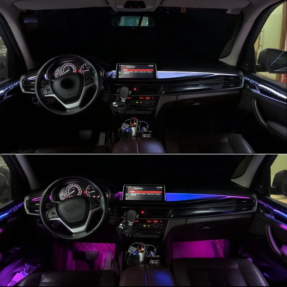 Symphony RGB For BMW X5 X6 F16 F86 2014-2018 Dynamic LED Star Ambient Light Car Door Dashboard Footwell Atmosphere Lamp replace