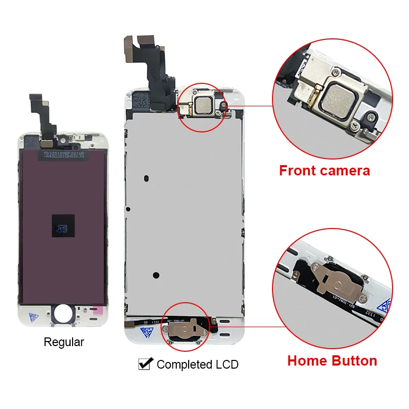 3PCS/Lot LCD Display For iPhone 5 5S 5C Full Assembly Digitizer For iPhone SE 2016 Phone Pantalla Replacement Wholesale Price