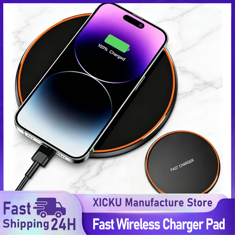  Fast Wireless Charger Pad For iPhone 17 Pro Max/17 Pro 16 15 14 13 12 Aipods Pro 4/3 Fast Charging Station For Samsung S25 