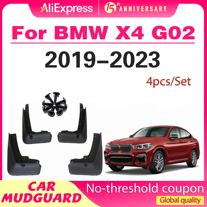 

Mup flaps For BMW X4 G02 mudguards auto fenders splash guards For X4 G02 mudgaurds car accessories in 2019-2023