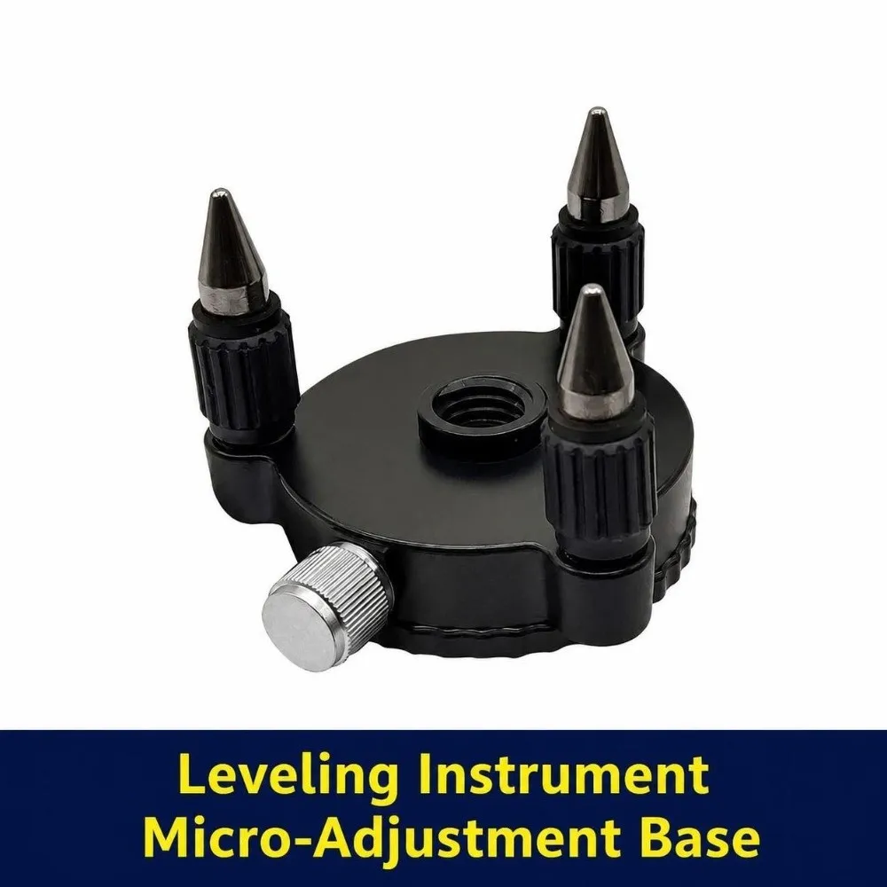 Precision Fine Adjust Level Base 3 Foot Support Screw Mount Laser Bracket Rotary Dial Universal Fit Tripod Base Floor Layout