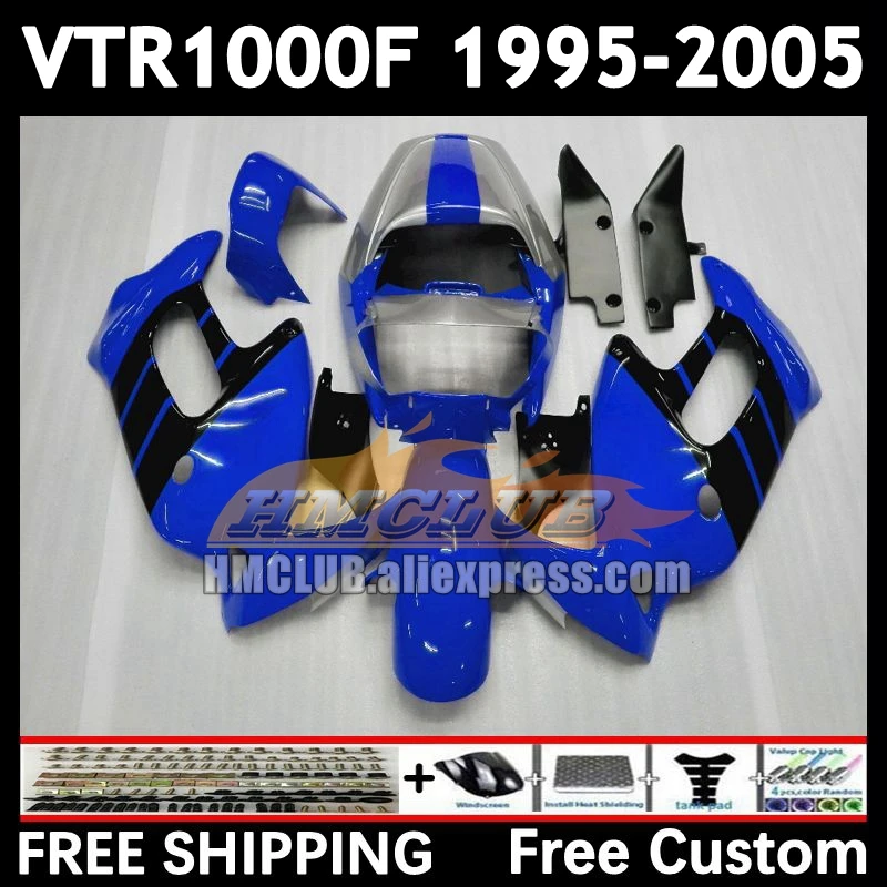 SuperHawk For HONDA VTR1000 F VTR 1000 F 1000F 83No.129 VTR1000F 95 96 97 98 99 00 2001 2002 2003 2004 2005 Fairing gloss blue