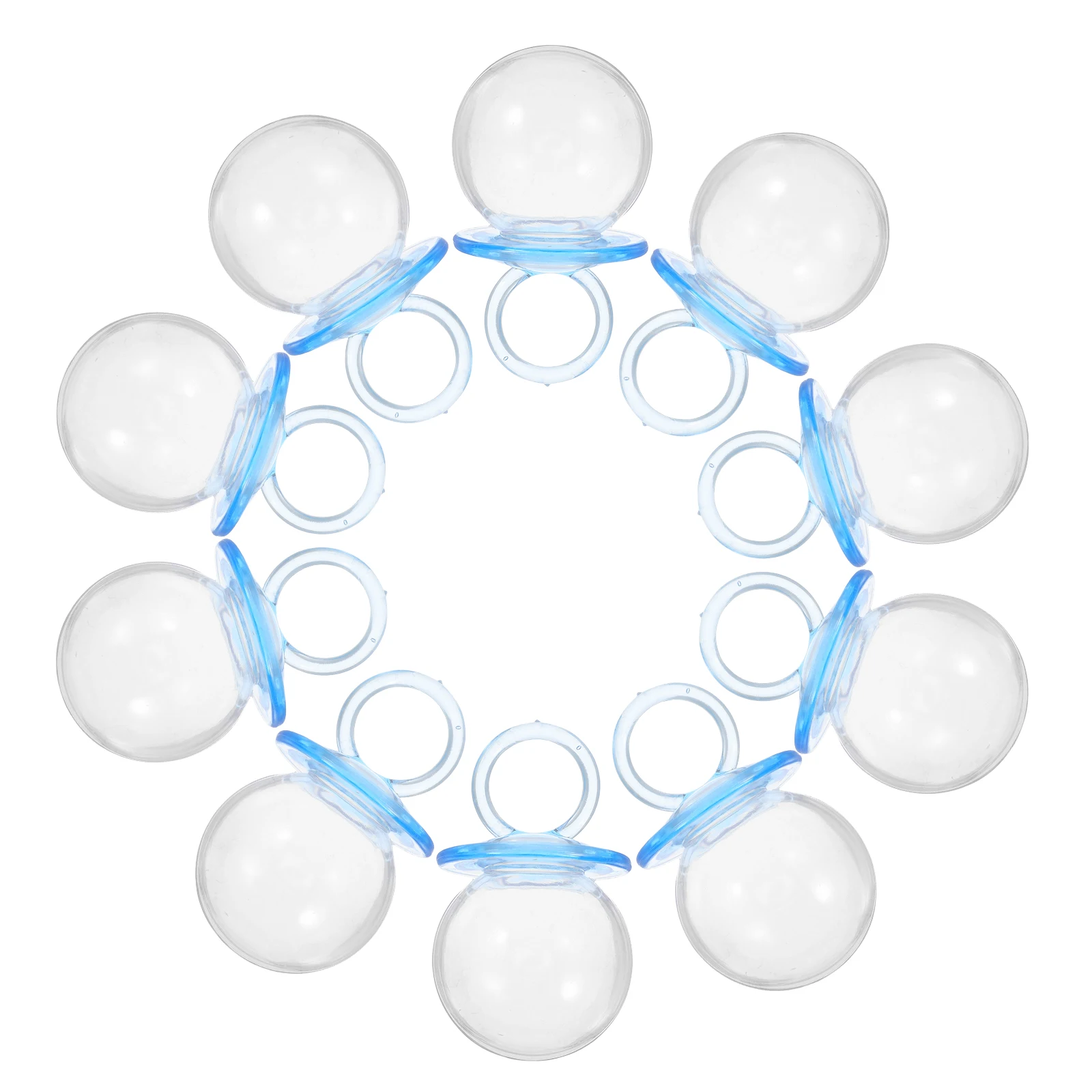 

20 Pcs Pacifier Ring Wedding Candy Box Baby Shower Container Case Nipple Bin Boxes Favors Plastic Bins Pacifiers Bulk