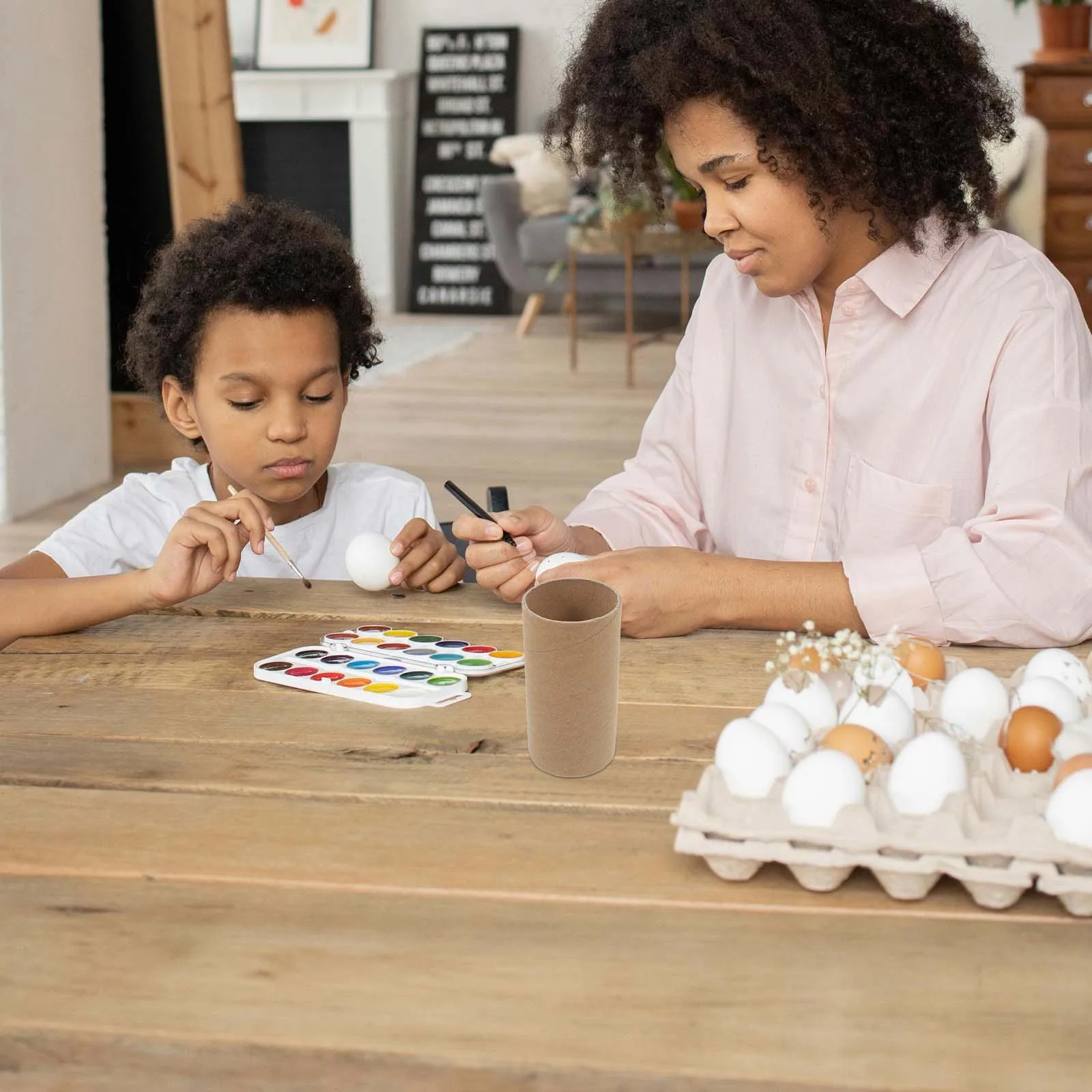 30 قطعة من لفات الحرف اليدوية أنابيب الورق المقوى الممتازة المقاومة للتمزق مادة قابلة لإعادة التدوير لمدرسة رياض الأطفال الفنية الإبداعية #4