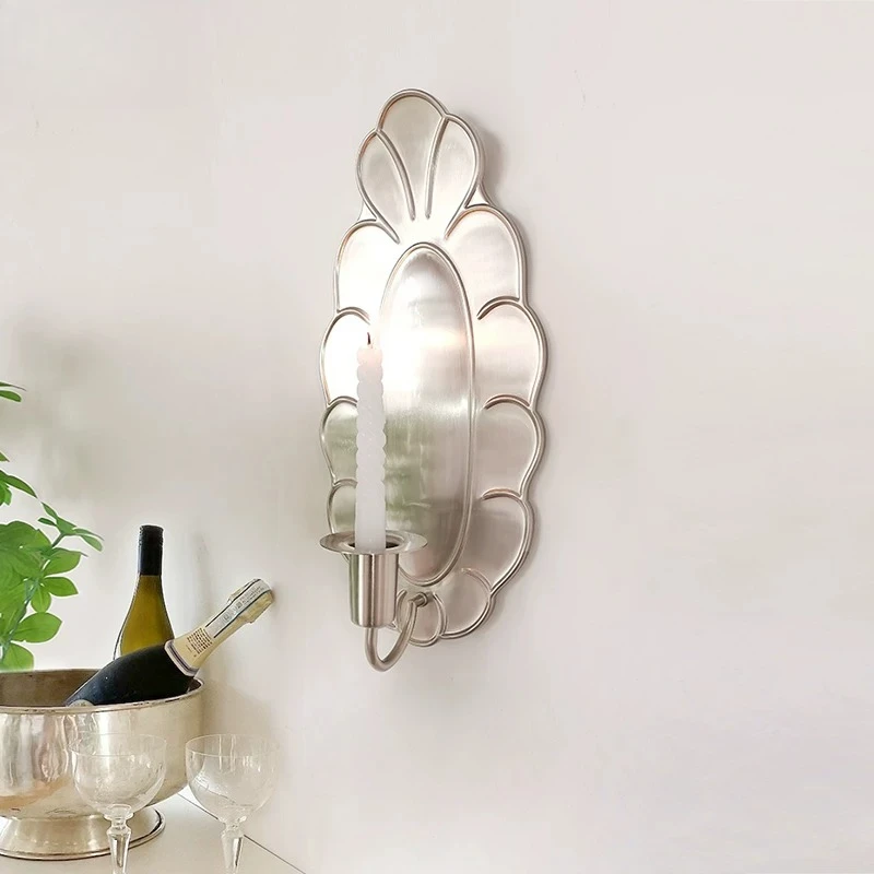 Vintage Candlestick Wall Decoration Nordic Living Room Background Corridor Bedroom Home French Antique Romantic Wall Ornament