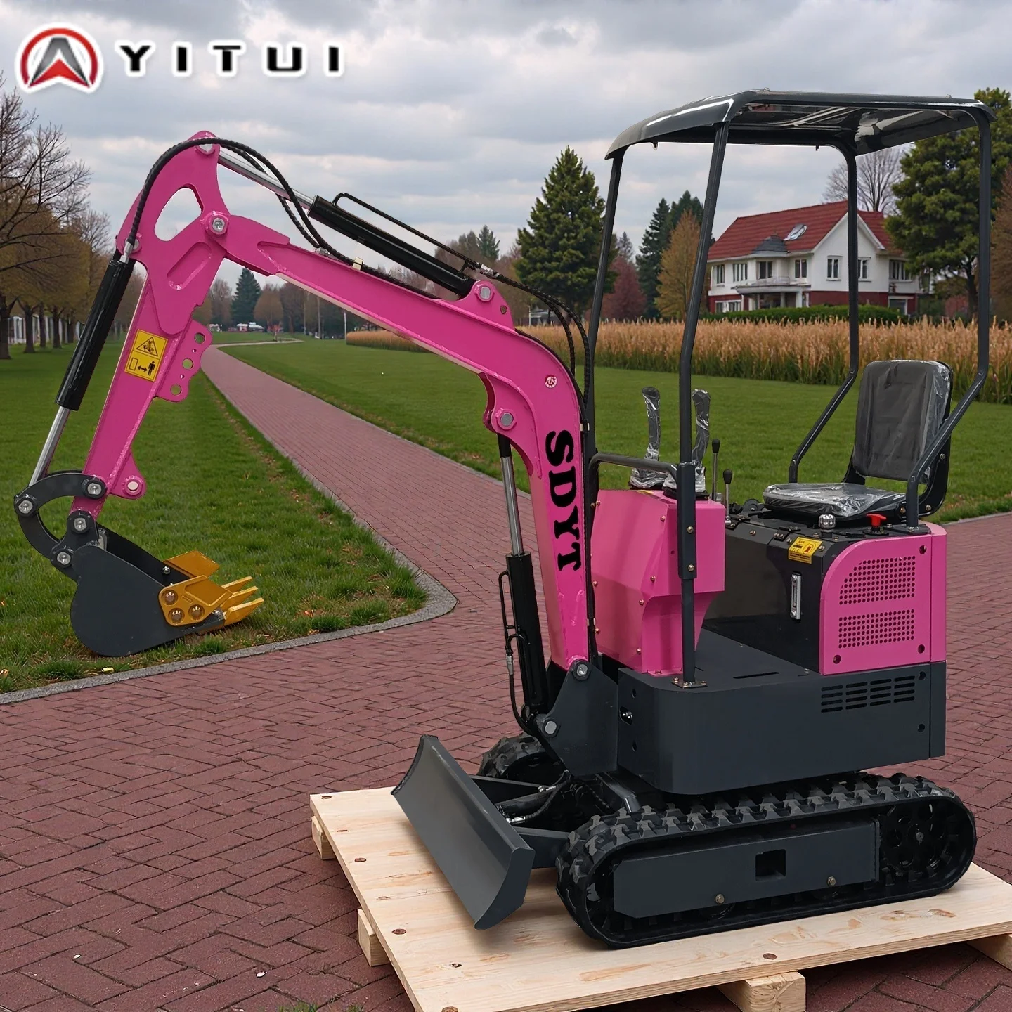 Лидер продаж, компактный гидравлический экскаватор для дома и строительства, 1,2-тонный двигатель Kubota с навесами