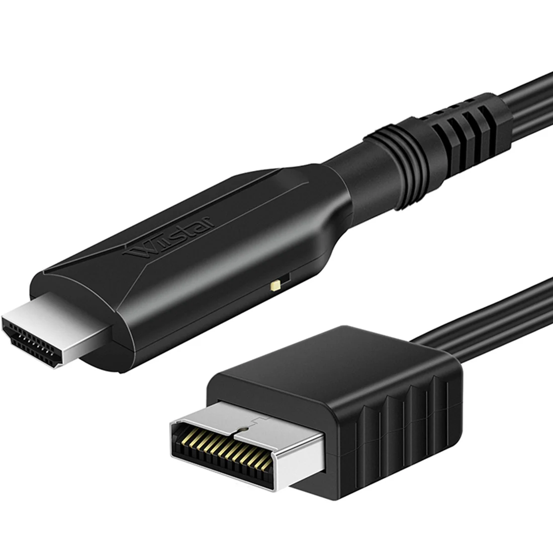 WIISTAR-Adaptador de conversor de áudio e vídeo compatível com PS2 para HDMI, adaptador de cabo Full HD, suporte PS 1/2, HDTV, PC