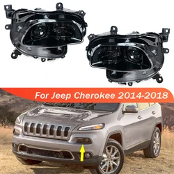 For Jeep Cherokee 2014-2018 Car Front Bumper Halogen Headlamp Headlight Head Lamp Assembly Daytime Running Light