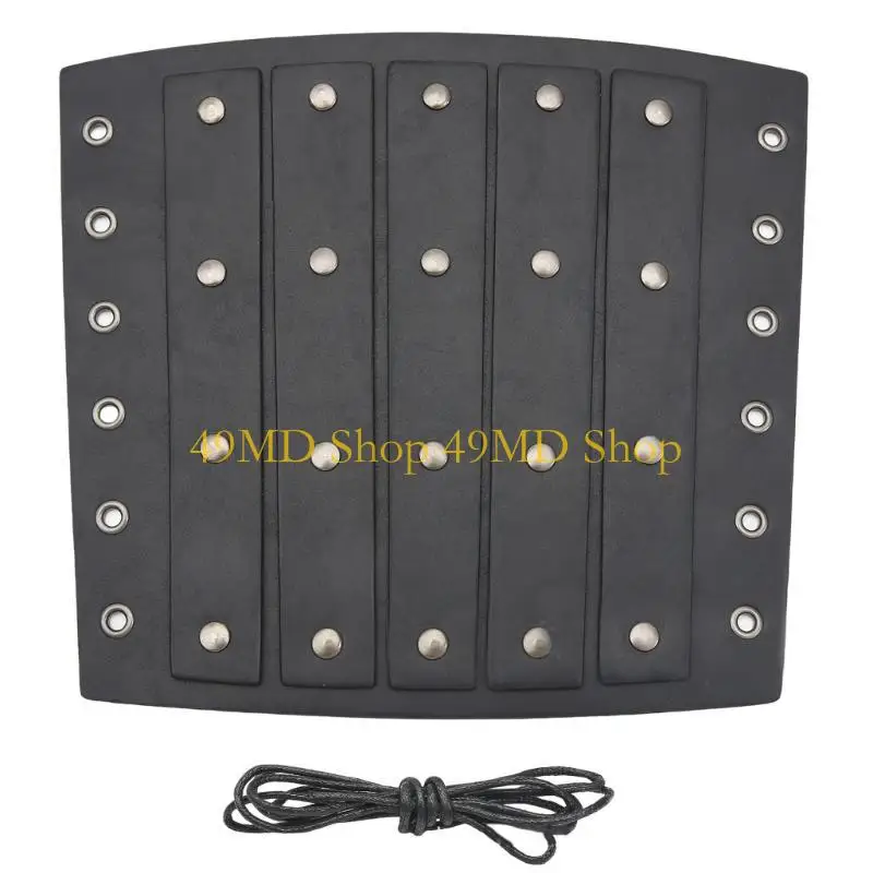 49MD Metal Rivets Wrist Guard Male Role Play Medieval Knight Boxing Wristbands Adjustable Grommets Gauntlets Arm Armors - view 3