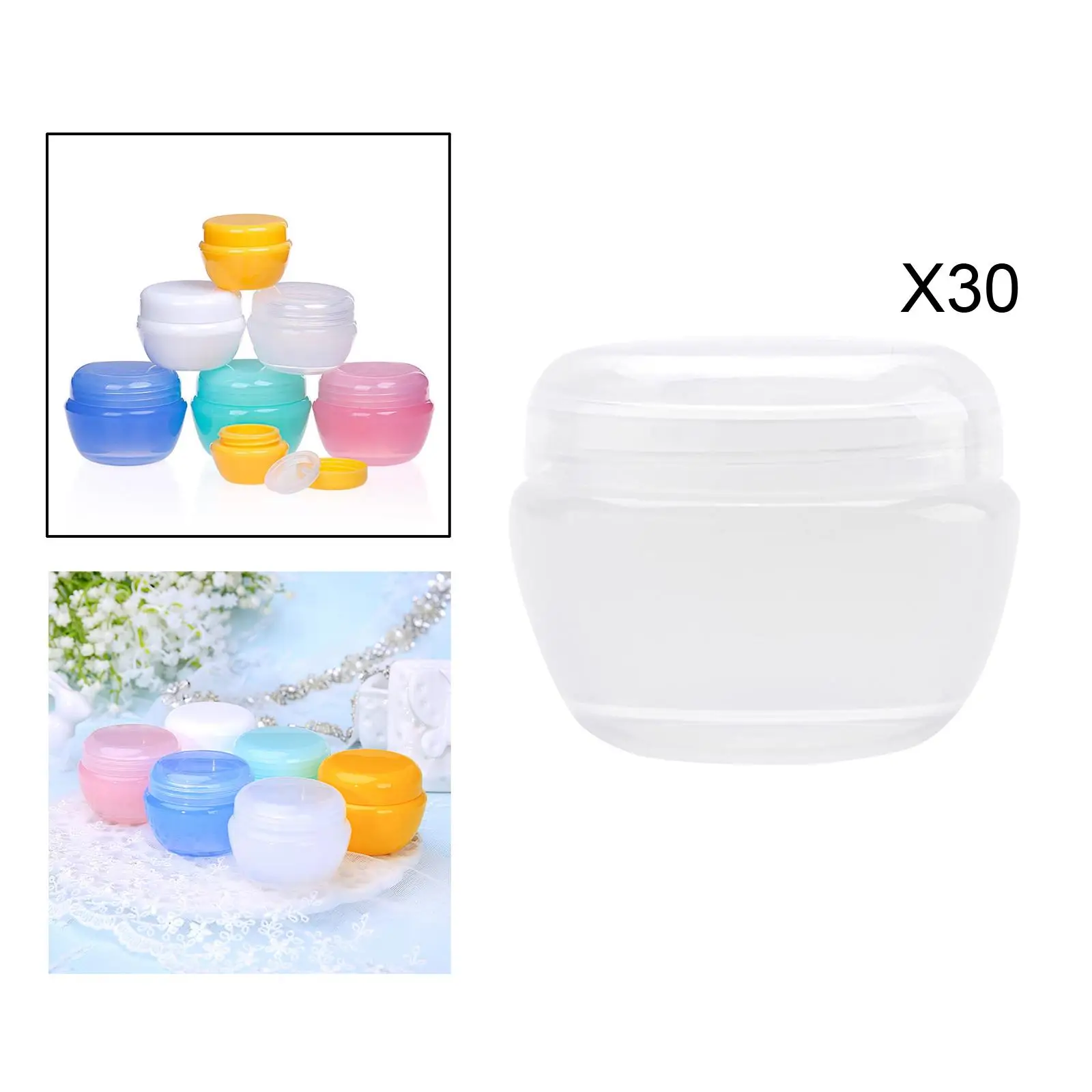 Cosmetic Jars with Sealed Lid 10g Empty Travel Sample Container Portable Mini Face Cream Balm Storage Pot