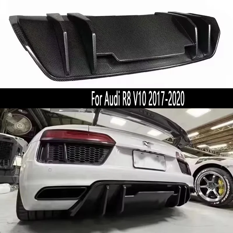 

Для Audi R8 V10 2017-2020: задний диффузор из карбона, сплиттеры, спойлер, накладка на задний бампер, автозапчасти, комплект обвеса