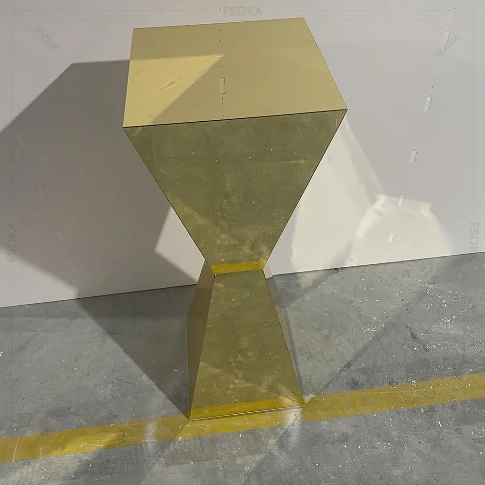 

FSDKX Gold Flower Road Lead Metal Wedding Table Centerpieces Event Party Vases for Home Hotel Decoration