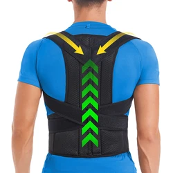 Corrector de postura para espalda, faja de postura ajustable para alivio del dolor de espalda superior e inferior, alisador de hombros, soporte Lumbar