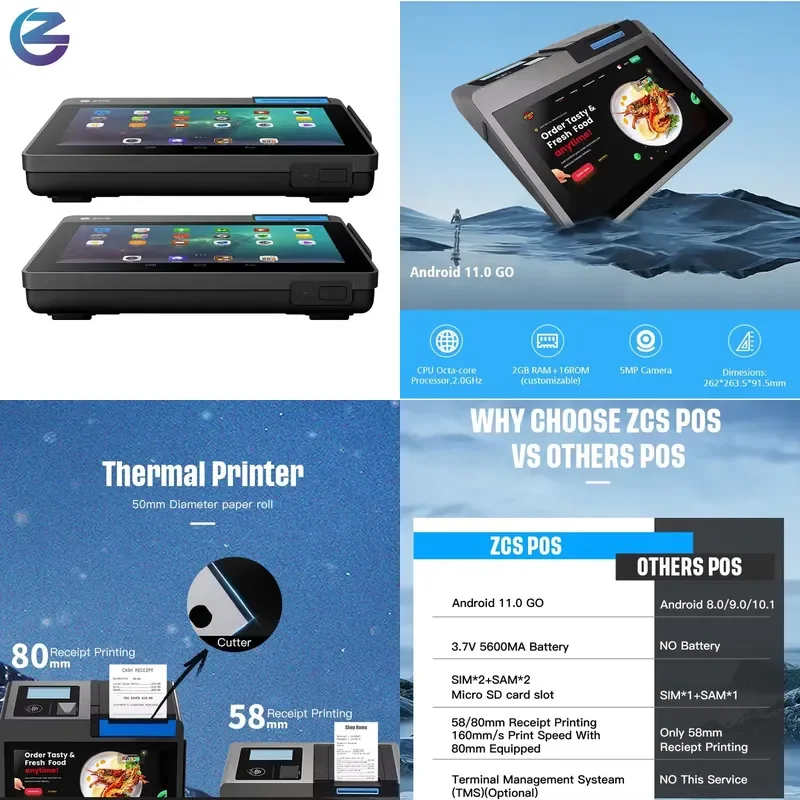 Z100 6 Digit Pin Offline Pos Machine Manual Retail Pos Supermarket Pos Machine With Mobile Portable Printer